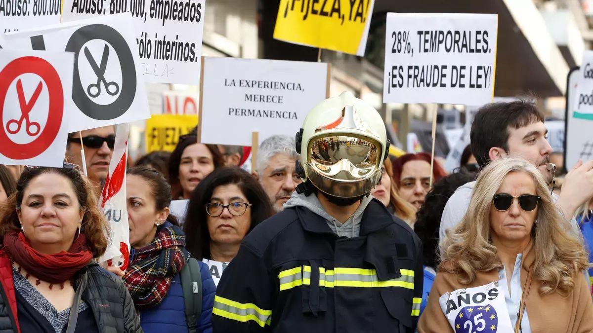 Noticias 70 Los interinos se movilizarán el 7 de octubre ante el Congreso para reclamar los abusos de la temporalidad en la Administración Pública